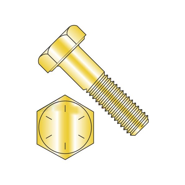 Newport Fasteners Grade 8, 1"-8 Hex Head Cap Screw, Zinc Yellow Steel, 8 in L, 18 PK 191252-18 - main